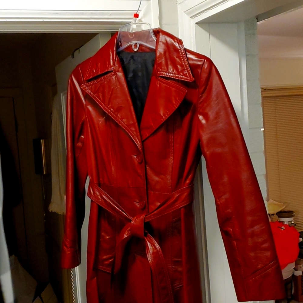 Leather coat